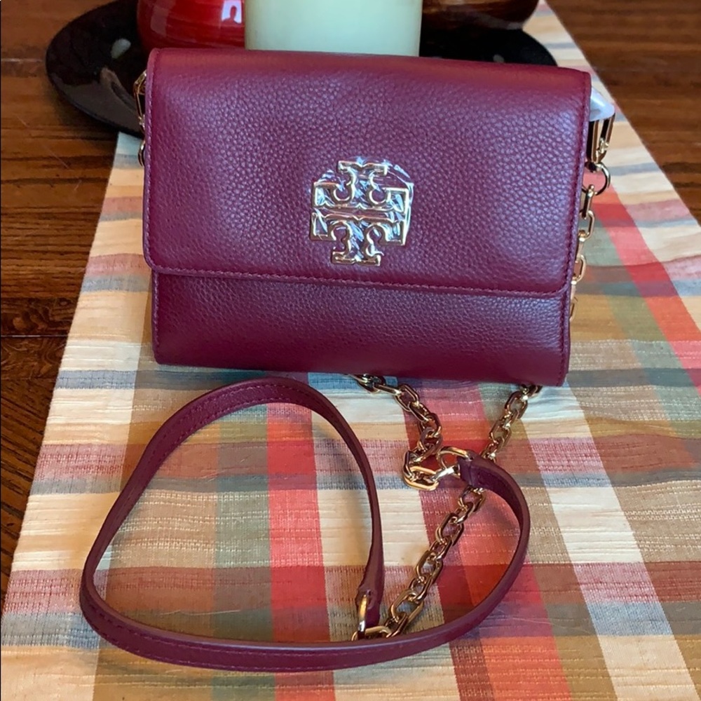 Tory Burch Imperial Garnet Wallet Crossbody
